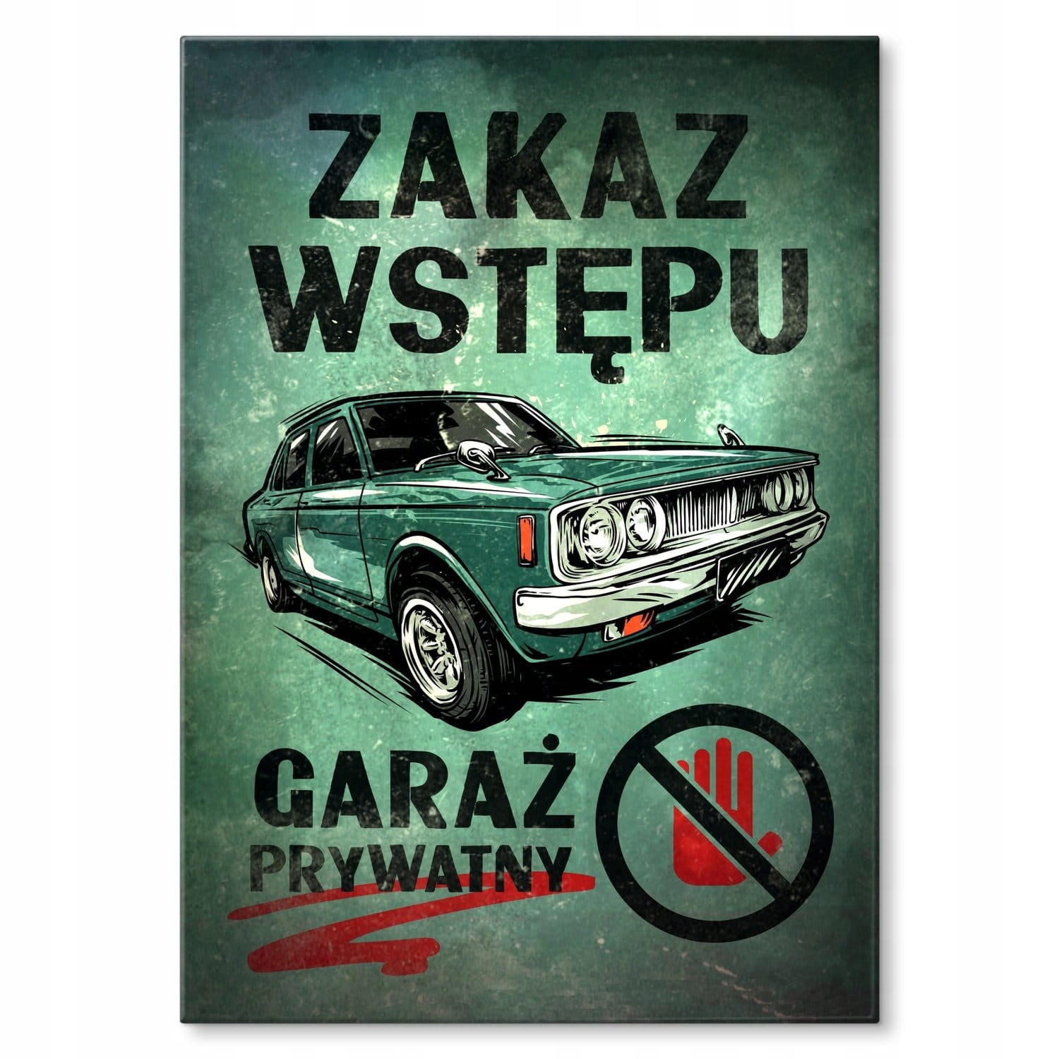 Dárek Kovový Plech Soukromá Garáž Zákaz Vstupu