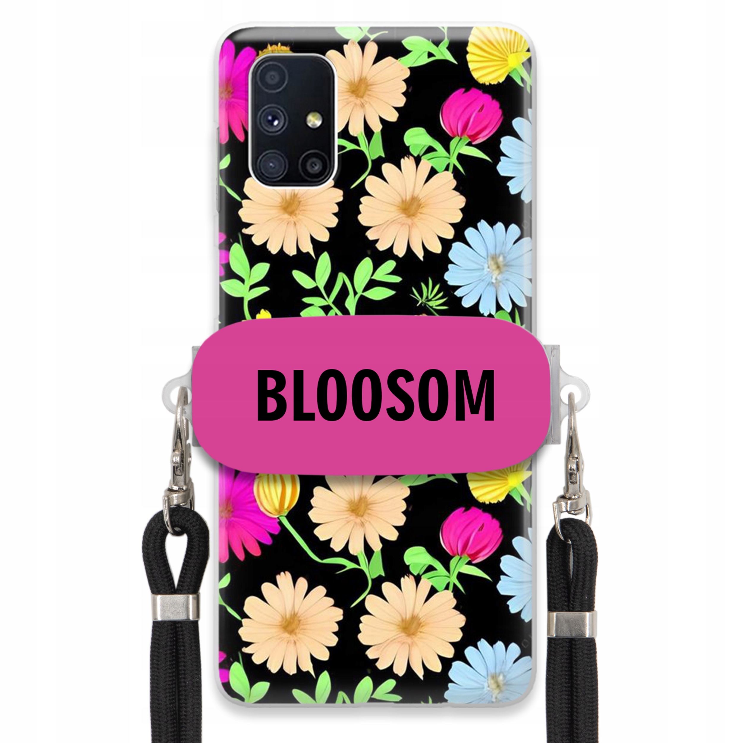 Pouzdro Držák Crossbody pro Samsung M51 Kryt Case Květiny Bloosom Flower