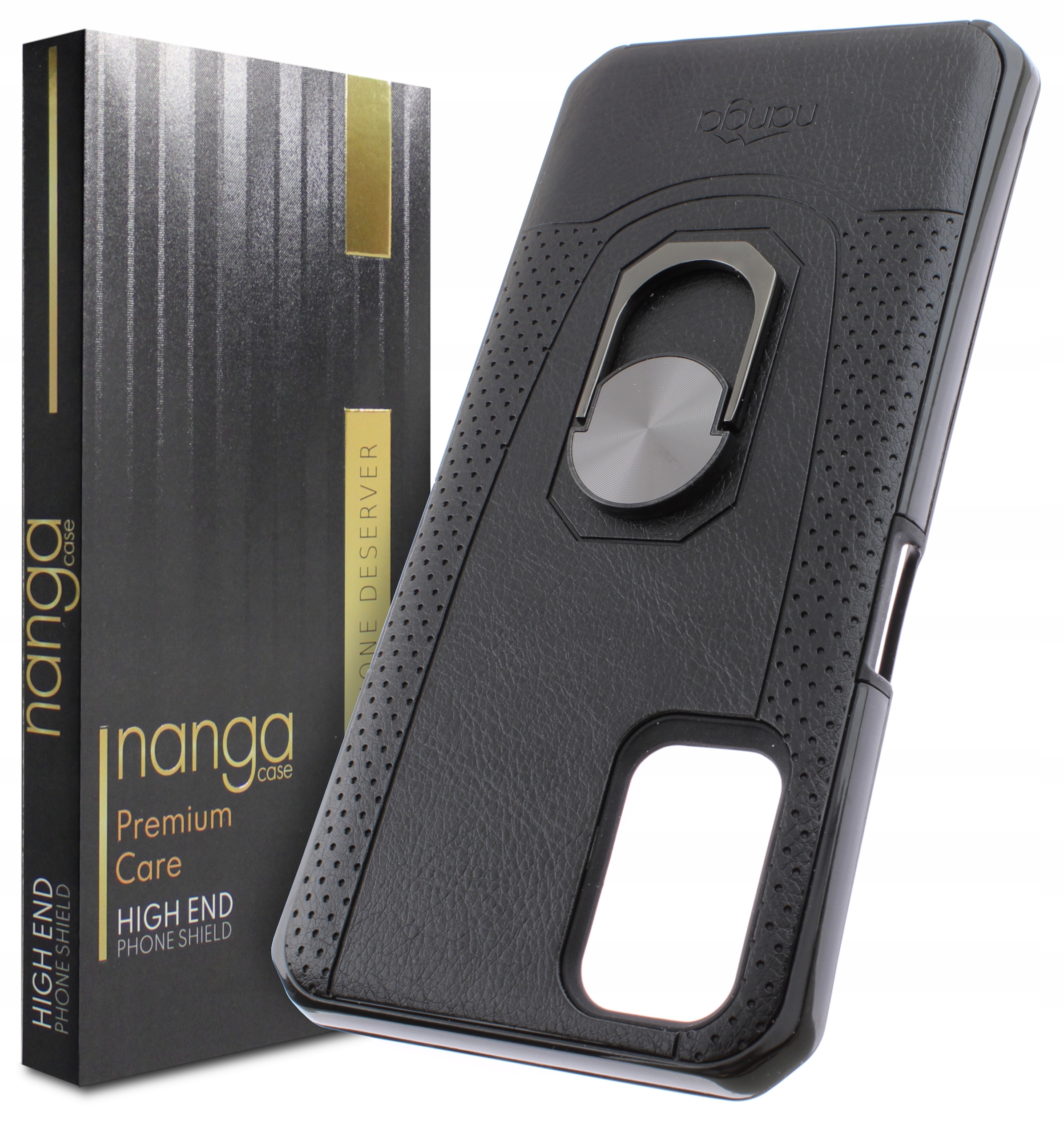 

Etui Pancerne Vintage Ring Do Oppo A52 A72 Czarny