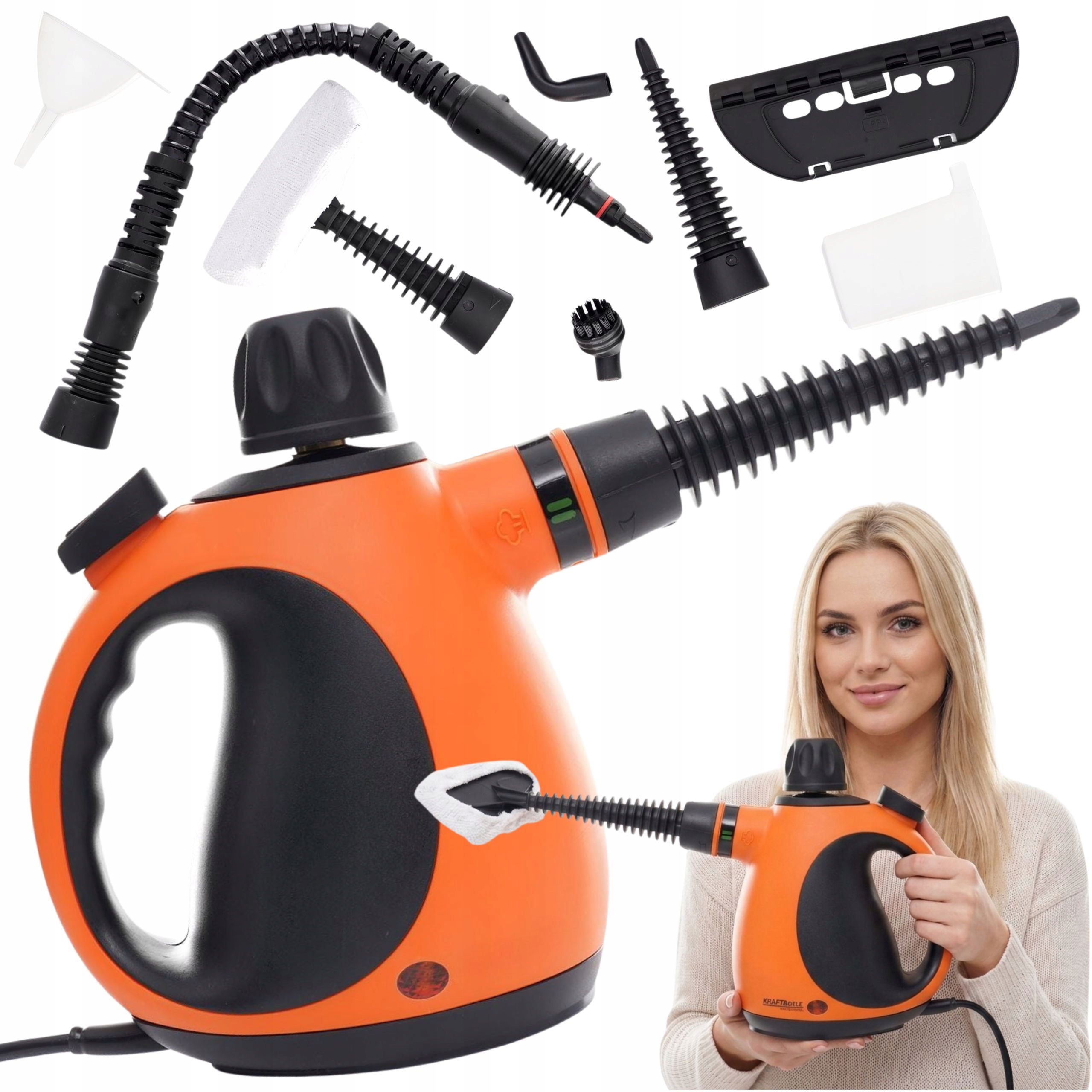 Myjka Parowa Czyścik Ciśnieniowy Do Okien Tapicerki Fug Parownica 1100W