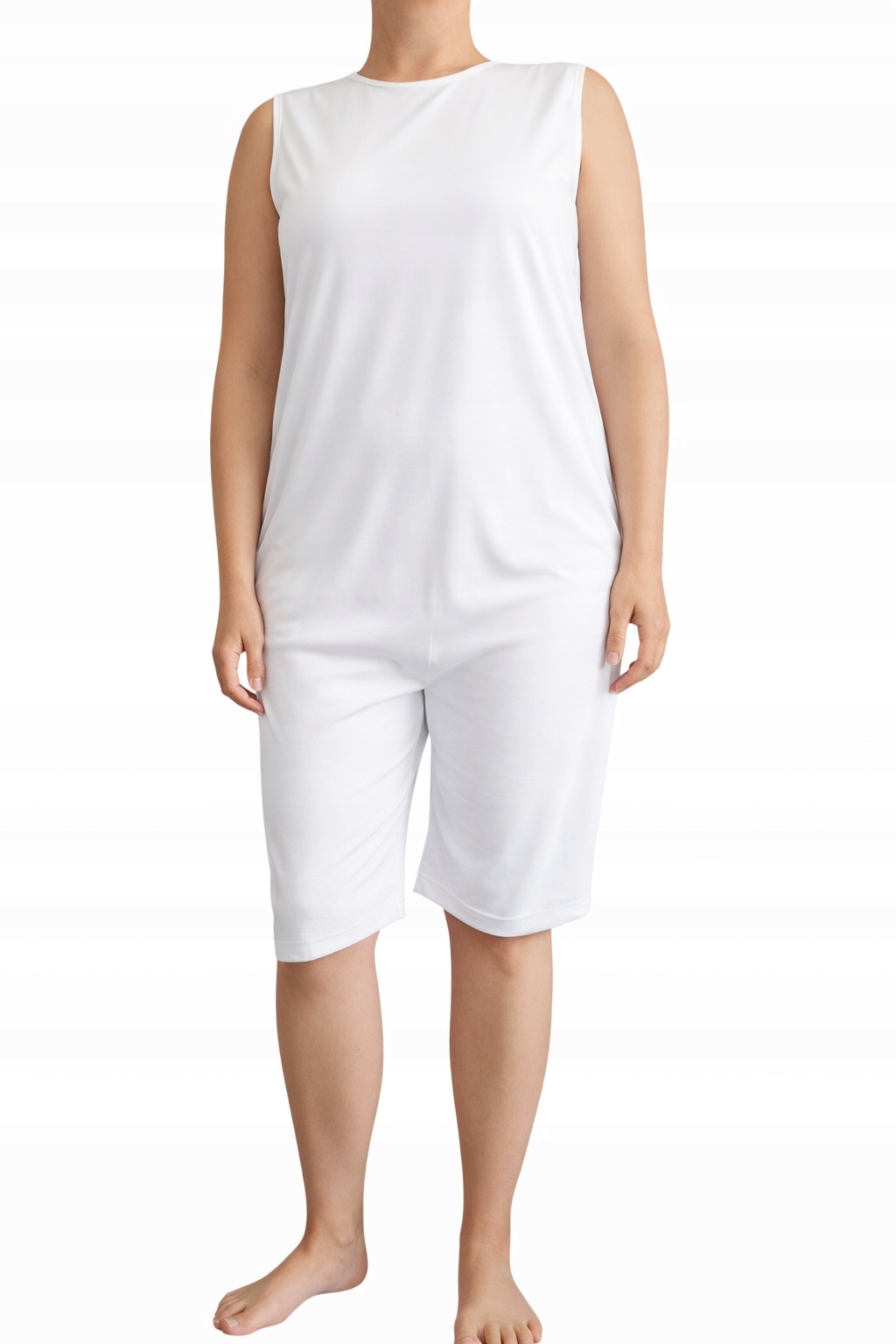 Body pro dospělé alzheimer bílé XL Oekotex ke kolenům zip v rozkroku Zoand