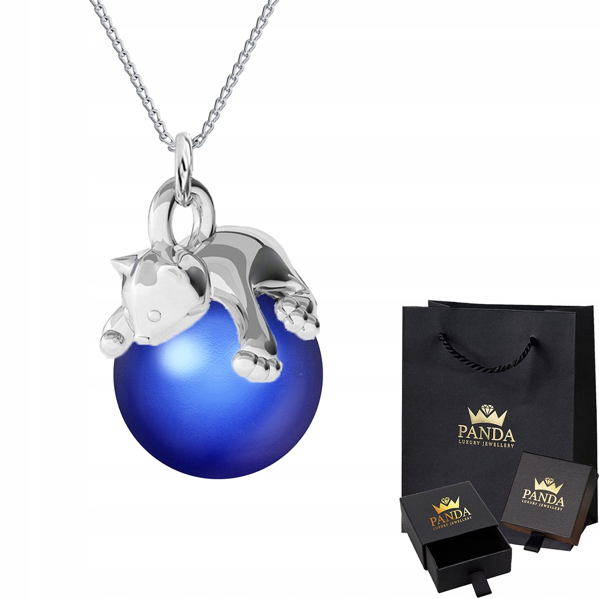 

Naszyjnik Kotki Perła Swarovski Srebro 925 Prezent