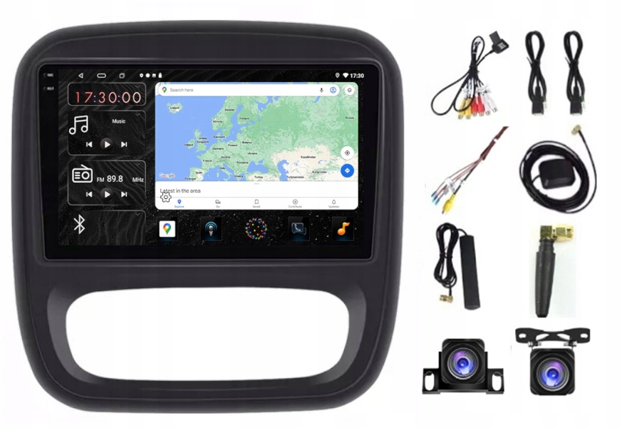 Rádio Gps Android Opel Vivaro 2014-2021 Carplay Wifi Usb 64GB Modem Sim