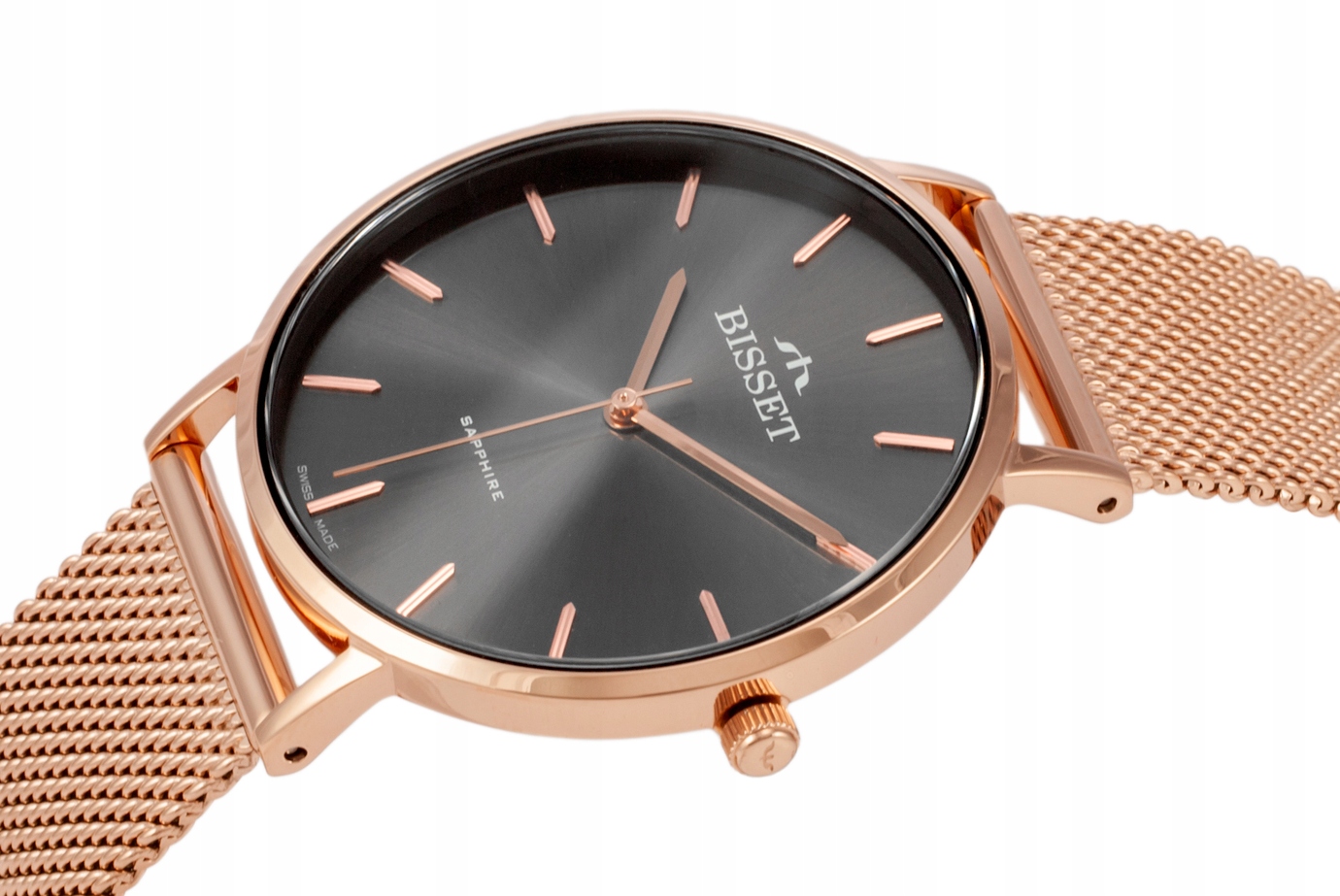 Švýcarské dámské hodinky Bisset BSBF33RIBX03BX0 safír swiss box +Gravírování