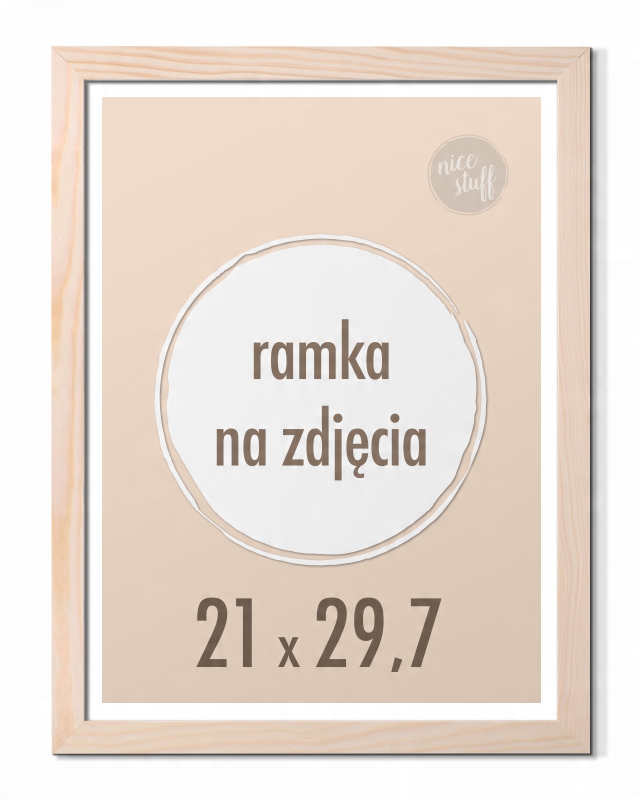 

Ramka na zdjęcia 21x29,7 A4 sosnowa Ramki 29,7x21