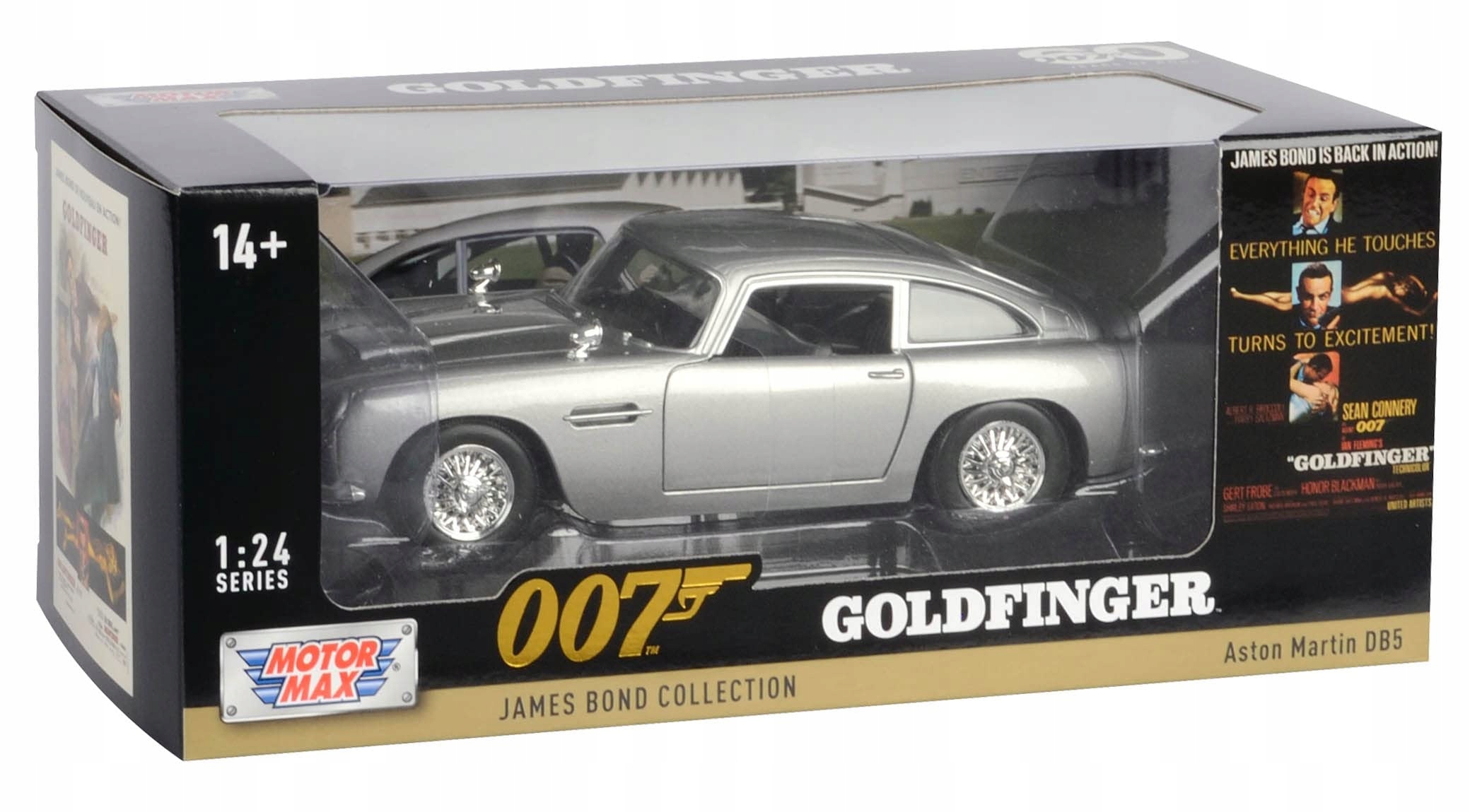 Opo 10 Miniaturní auto v měřítku 1:24 Aston Martinem DB5 James Bond