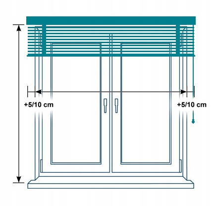 Żaluzja żaluzje drewniane 200 cm x 50cm natura Szerokość lameli 50 mm