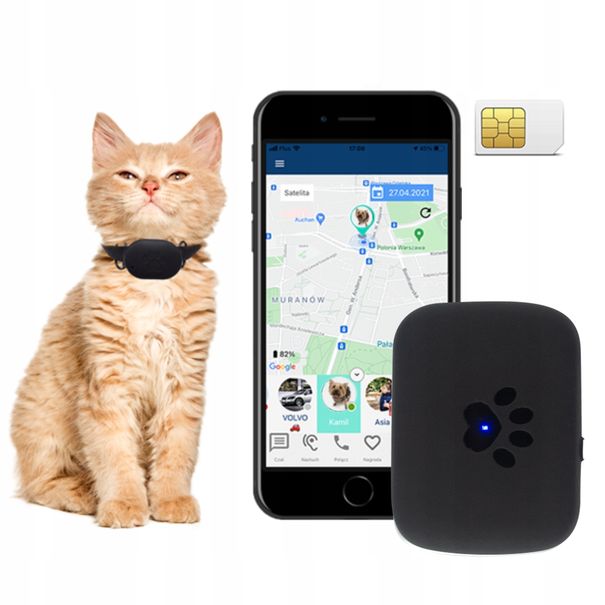 

Lokalizator Gps dla kota Calmean Maxi obroża S/m