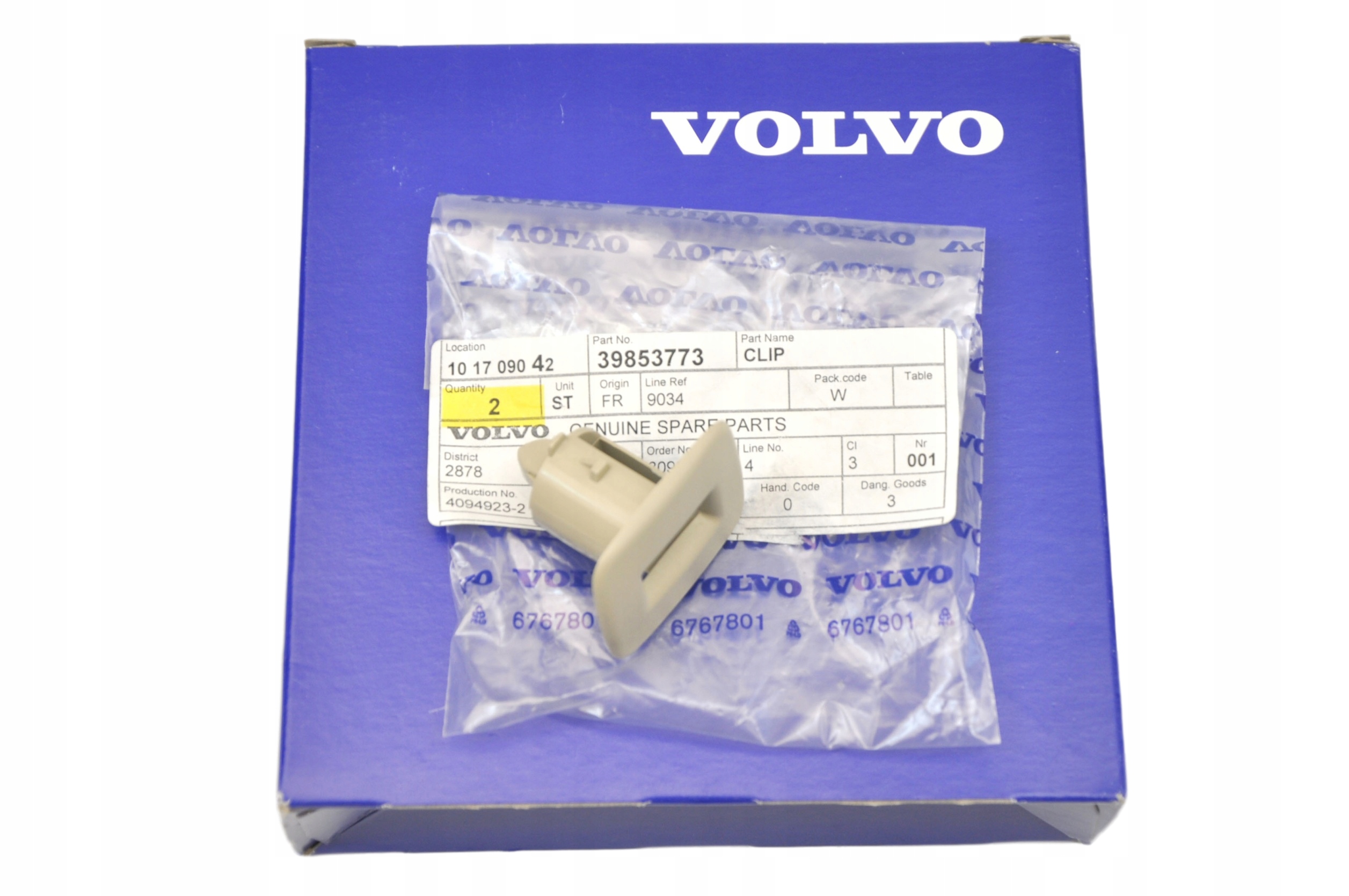 VOLVO S60 S80 spinka podsufitki OE EAN (GTIN) 0657039104546