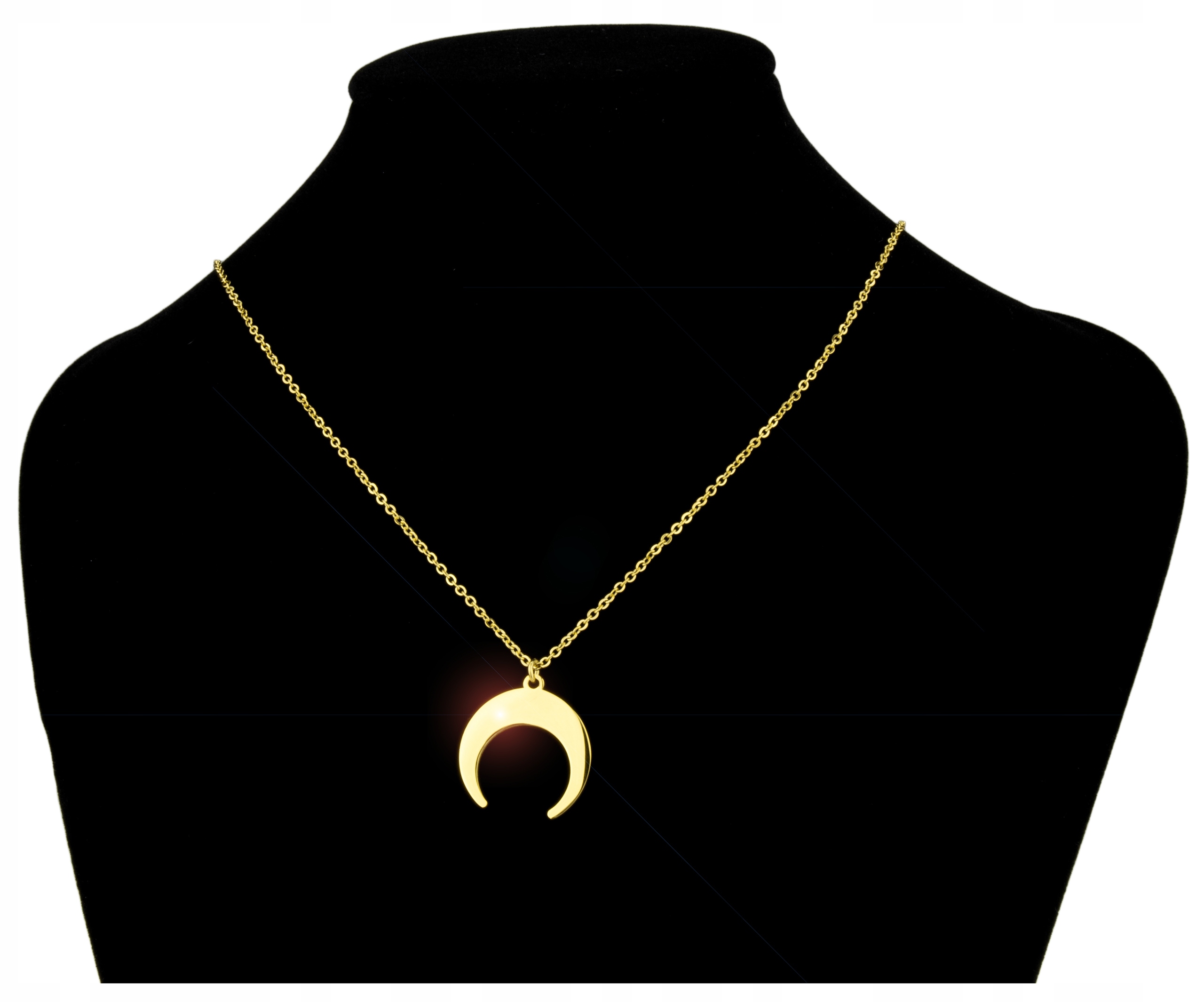 

Naszyjnik Złoty Stal Chirurgiczna Księżyc