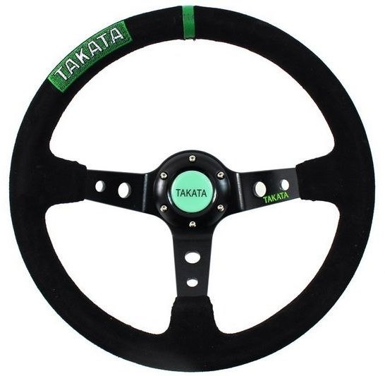 KIEROWNICA SPORTOWA 35cm ZAMSZOWA ALUMINIUM TAKATA