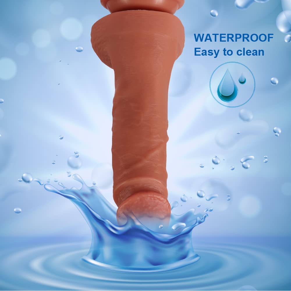 ANFEI Dwuwarstwowy Silikonowy Dildo Realistyczny Penis Z Przyssawką 22 cm — miniatura 4