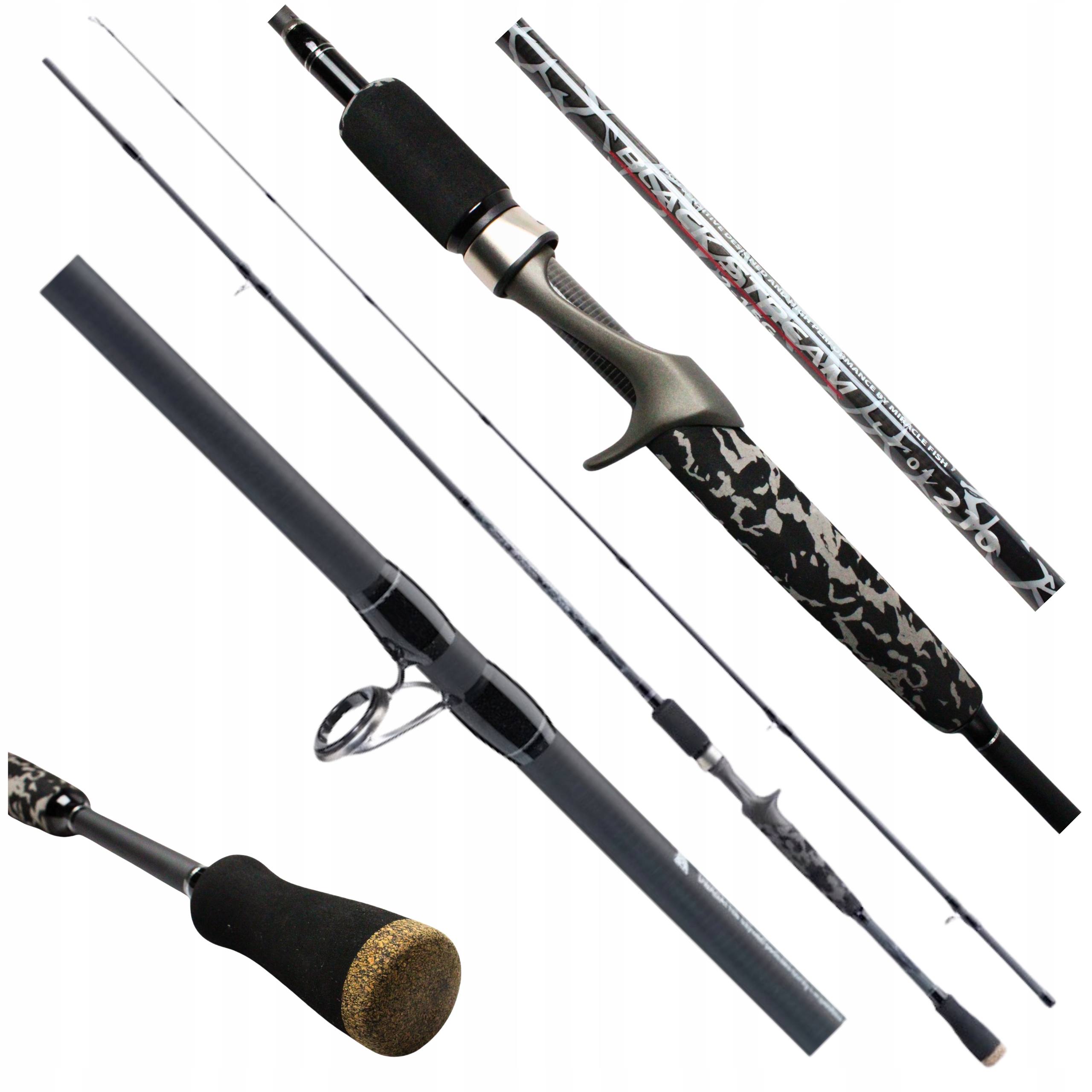 Wędka castingowa Black Stream 2-15g ultra light 2,1m na okonia pstrąga 210