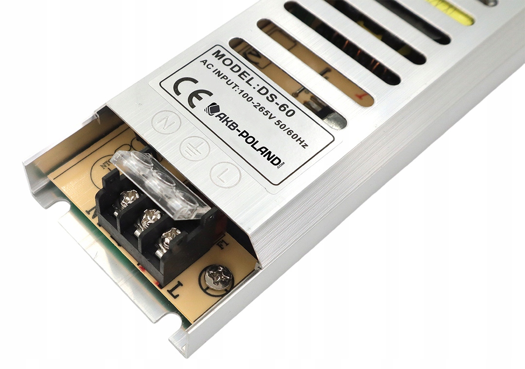 ZASILACZ 24V LED 60W 2,5A Slim Montażowy Modułowy Do Taśmy MONO RGB Model MODSLIM-24V-60W