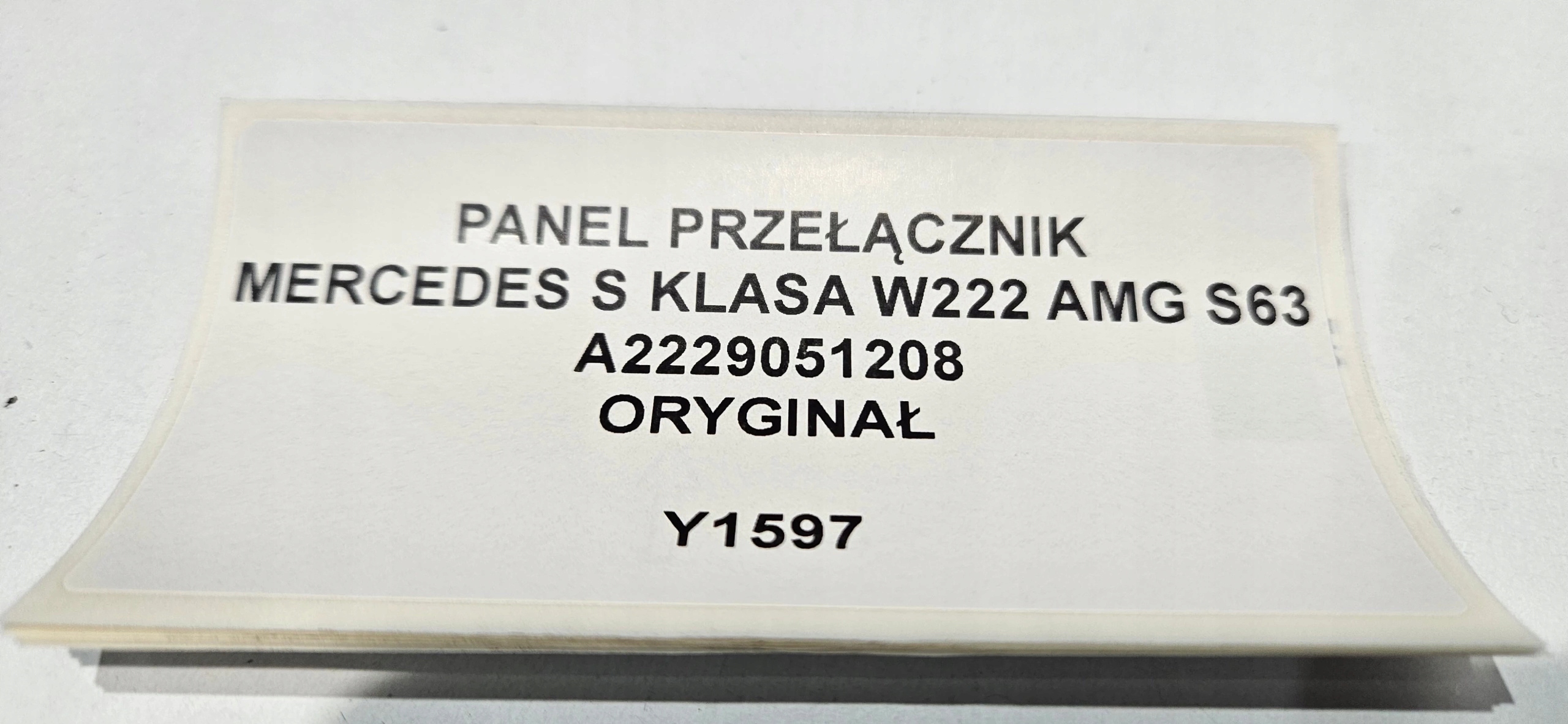 PANEL switch MERCEDES S KLASA W222 AMG S63 original A2229051208