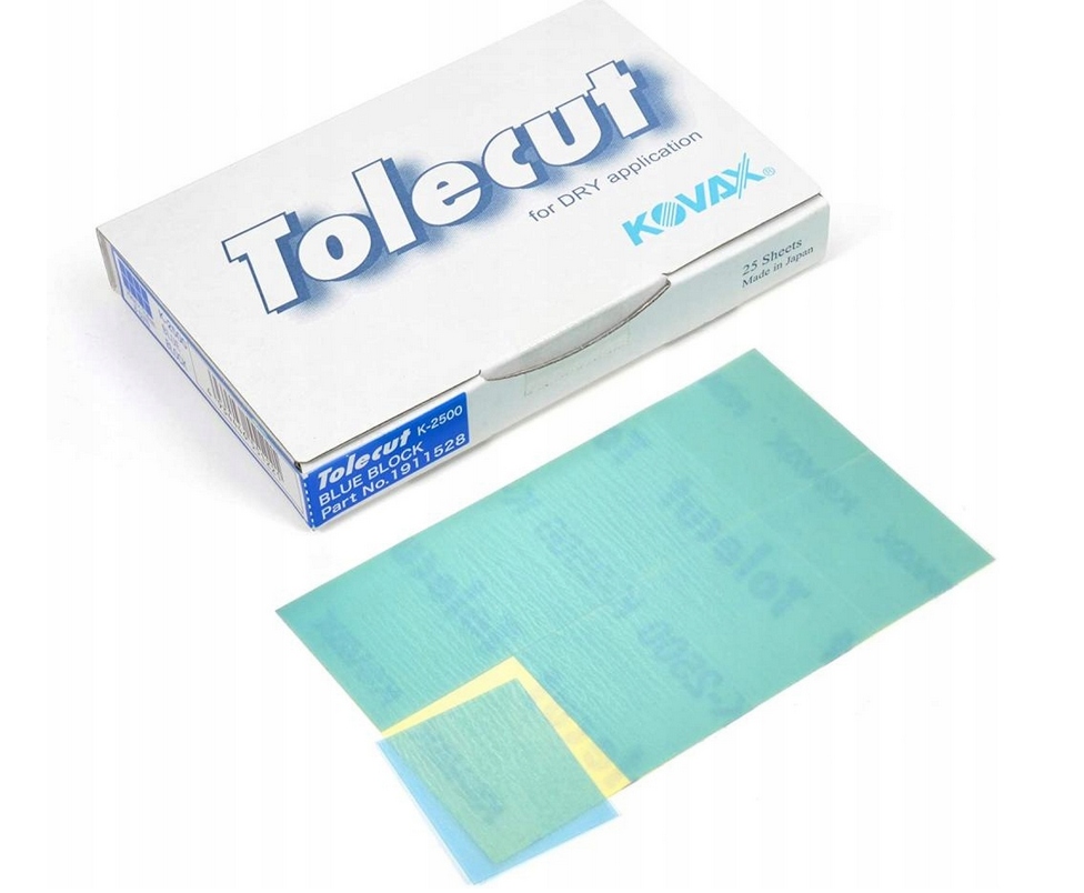 Kovax Papier ścierny Tolecut Niebieski P2500 29mm x 35mm 8 sztuk (1 arkusz)