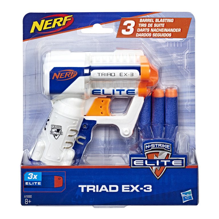 Nerf Elite N-Strike Pistolet TRIAD EX-3 A1690