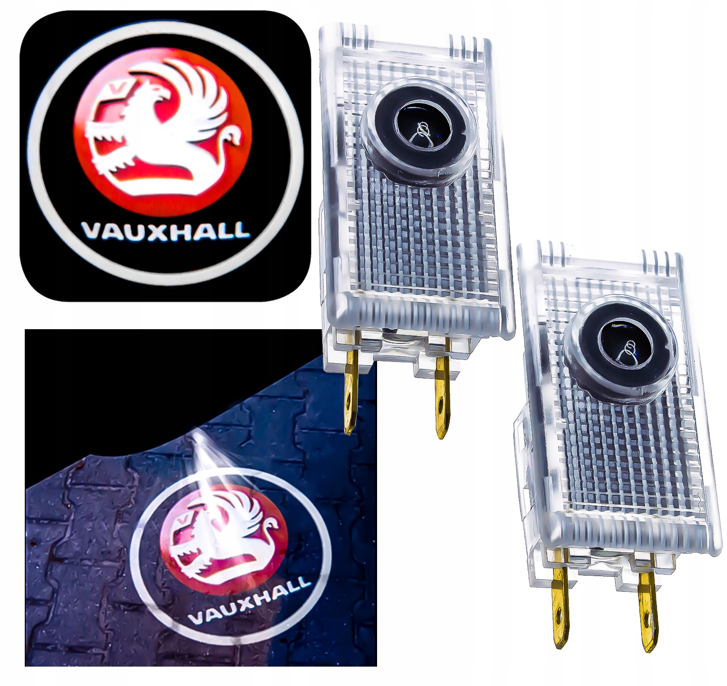 2x LAMPKA DRZWI PROJEKTOR LED LOGO VAUXHALL INSIGNIA MK1 A HOLOGRAM 3D G09