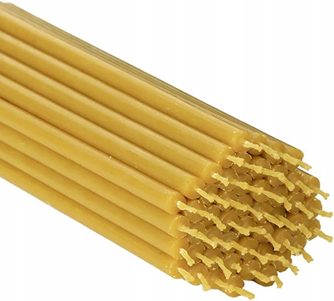 

20 x Świece cerkiewne z wosku pszczelego 14 cm