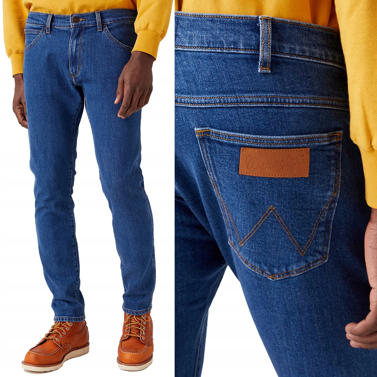 Wrangler Bryson Skinny Revival Trubičky Tmavý Džín W27 L32