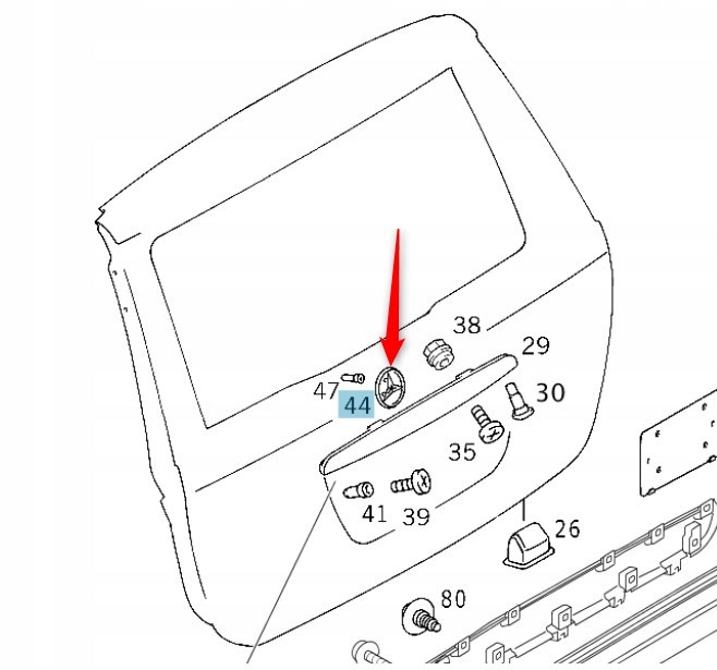 Emblém Hvězda Mercedes Na Zadní Straně A2027580058