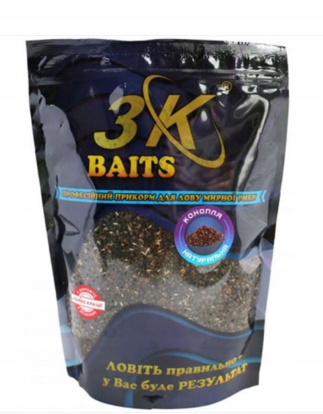 Zanęta Dodatek Ziarna Konopie Gotowana 3KBAITS Uniwersalna 0,8 Kg