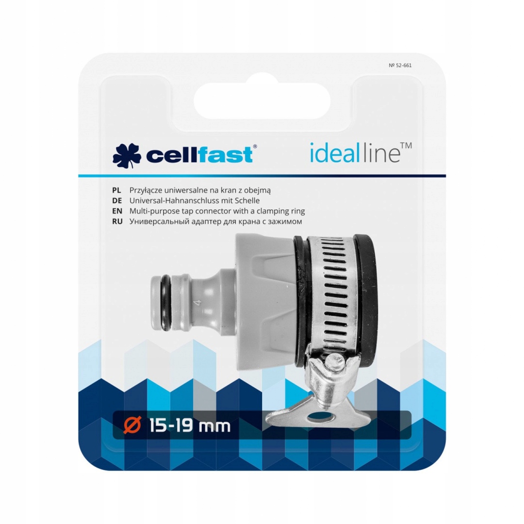 Przyłącze Uniwersalne na Kran z Obejmą Cellfast Waga produktu z opakowaniem jednostkowym 0.07 kg