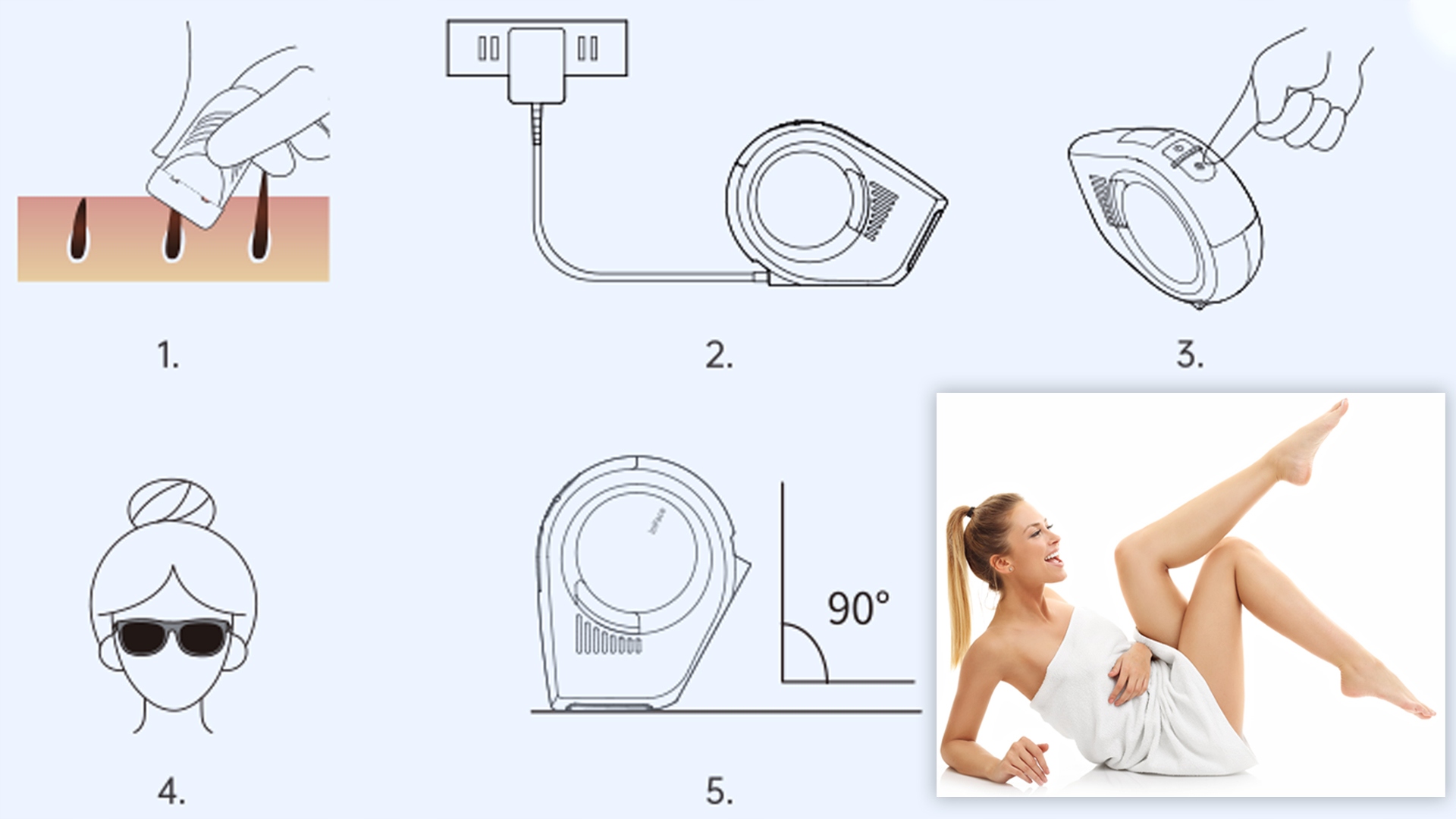 inFace DEPILATOR IPL BEZBOLESNY BEZPIECZNY ZH-01F do użytku domowego Waga produktu 0.205 kg