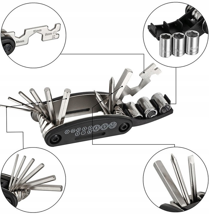 ZESTAW KLUCZY ROWEROWYCH DO ROWERU IMBUS 16w1 Kod producenta 14300