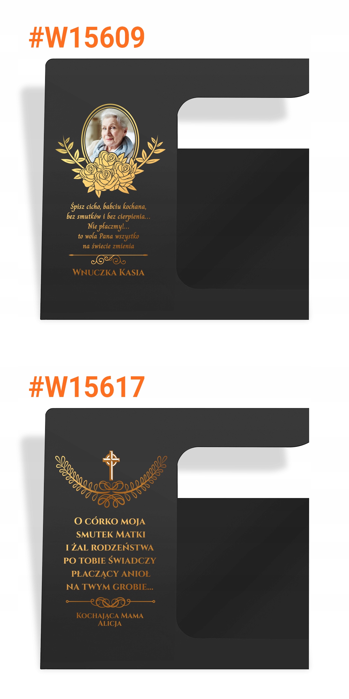 PODSTAWKA pod znicz CZARNA DEDYKACJA LAMPION XXL Materiał inny