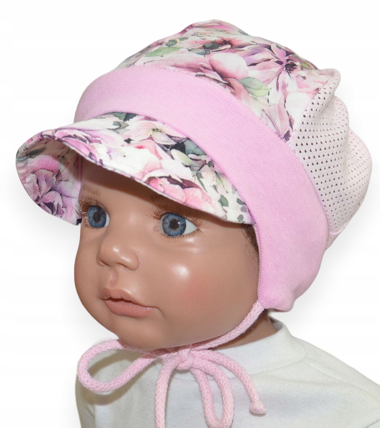 

Letnia ażurowa czapka z daszkiem 37-41cm 1-5m