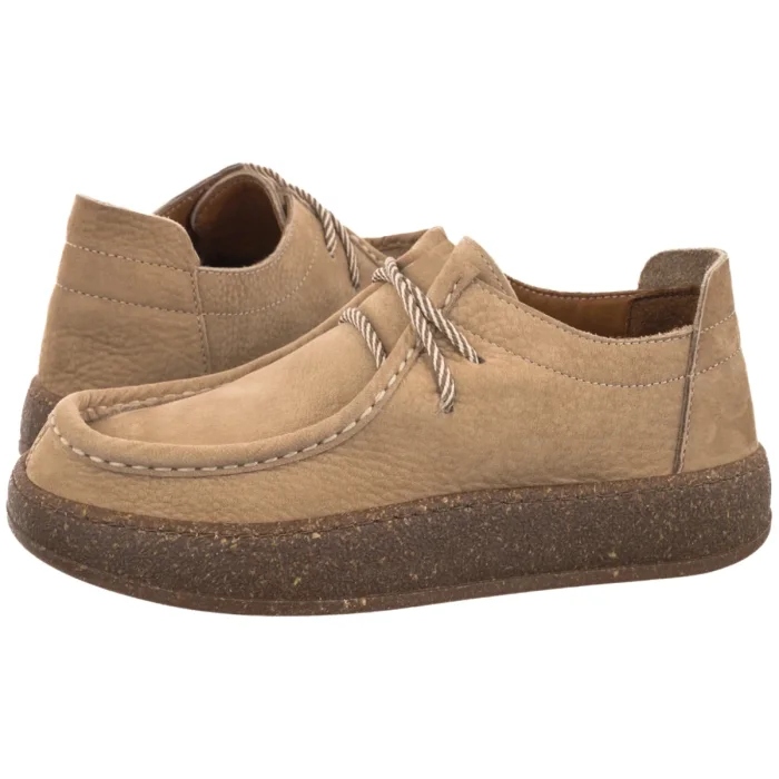 Dámské boty Pohodlné Mokasíny Nepeke Edita Beige Nubuck Béžová