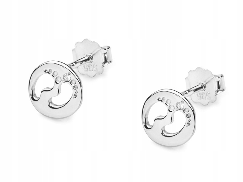 Zlaté náušnice 585 cm s brilianty 1,05 g módní vzor dárek 14k módní