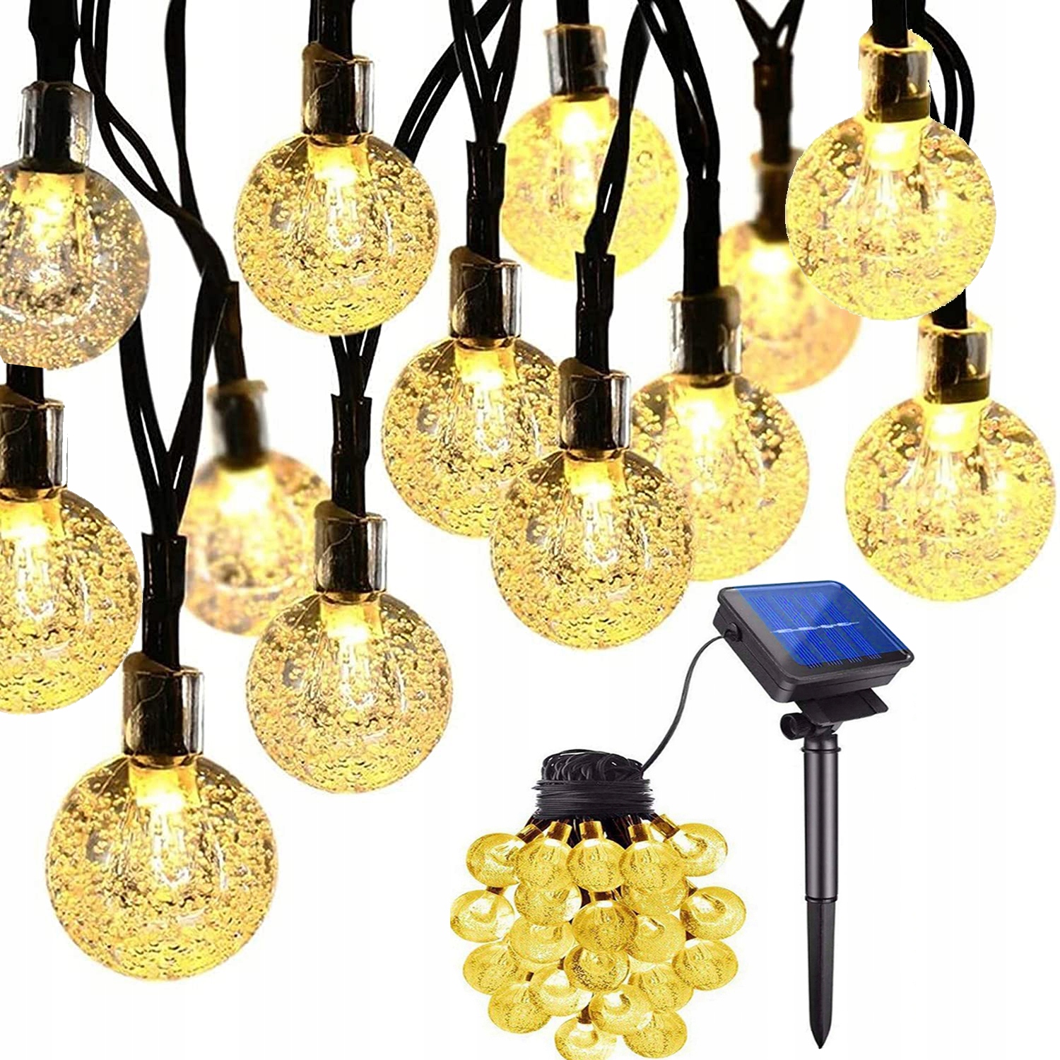 

Solarna Girlanda ogrodowa 20 Świetlna kuleczki Led