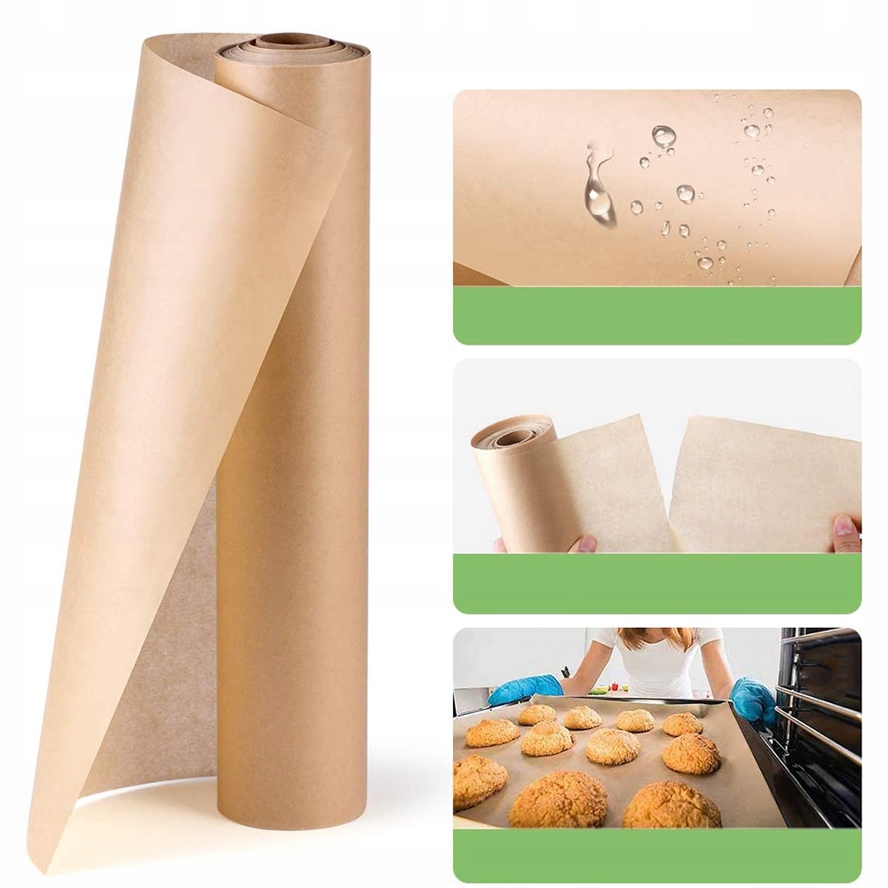 CLARINA PAPIER DO PIECZENIA SILIKONOWANY BRĄZOWY CATERING ROLKA 38cm 50m Marka Aku