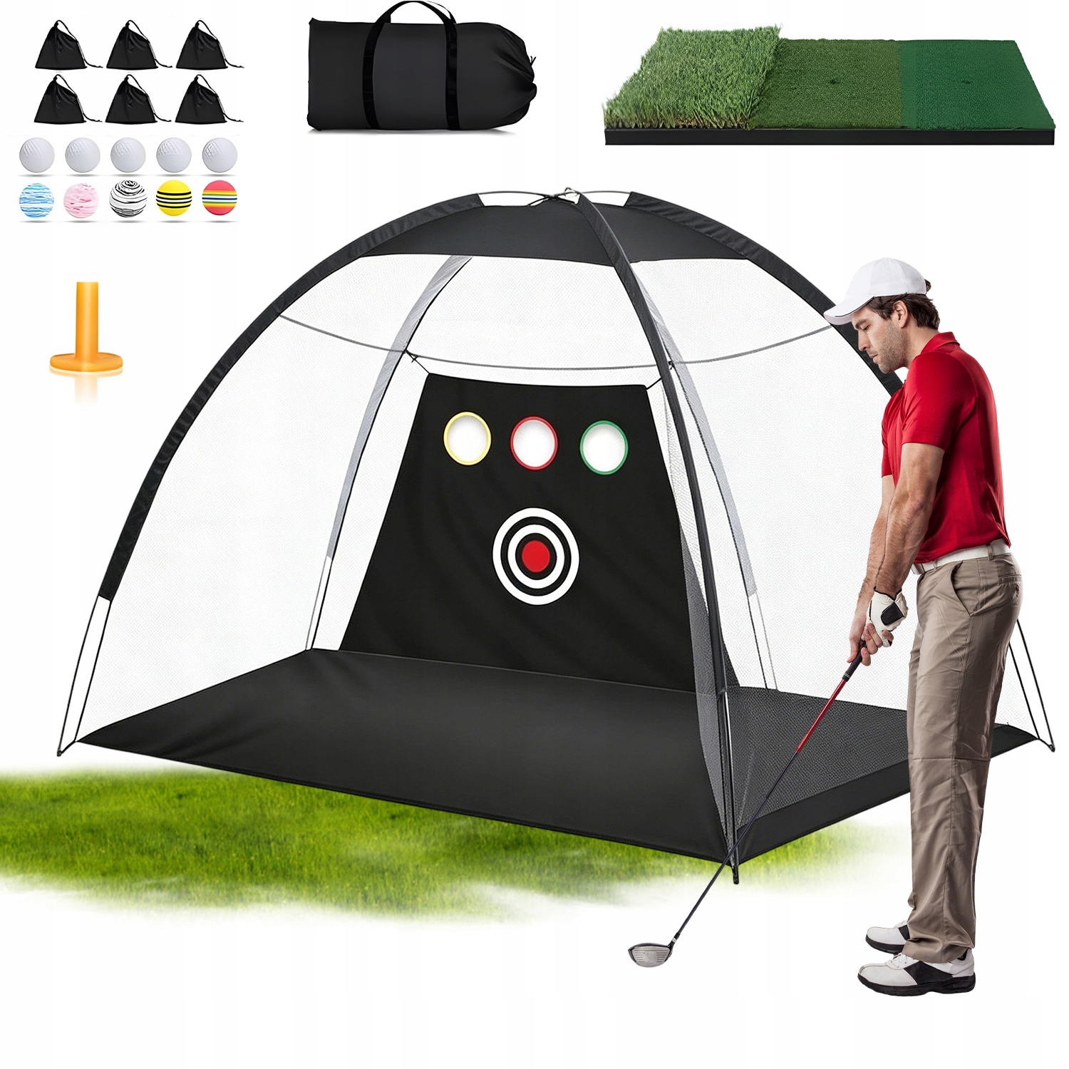 Siatka Do Jazdy Golfowej Mata Treningowa 3X2M Do Nauki I Praktyki