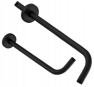 Černé Kulaté Rameno Dešťové Sprchy, Nástěnná Sprchová Trubka, Držák