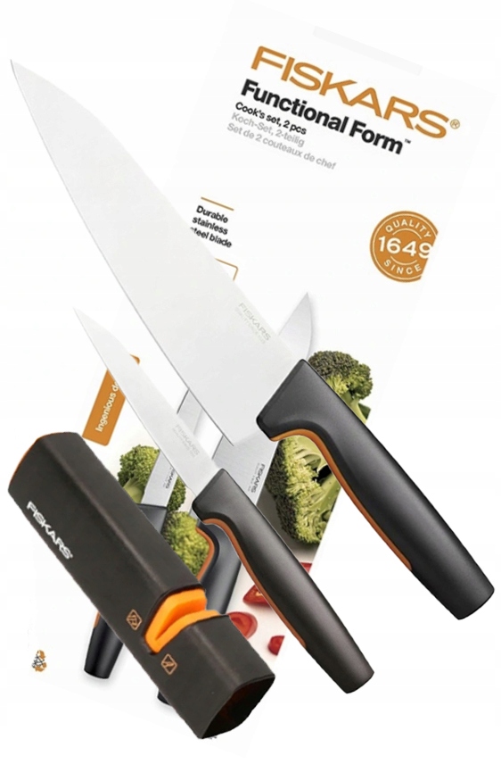 

Zestaw 2 noży Fiskars Noże Kuchenne ostrzałka
