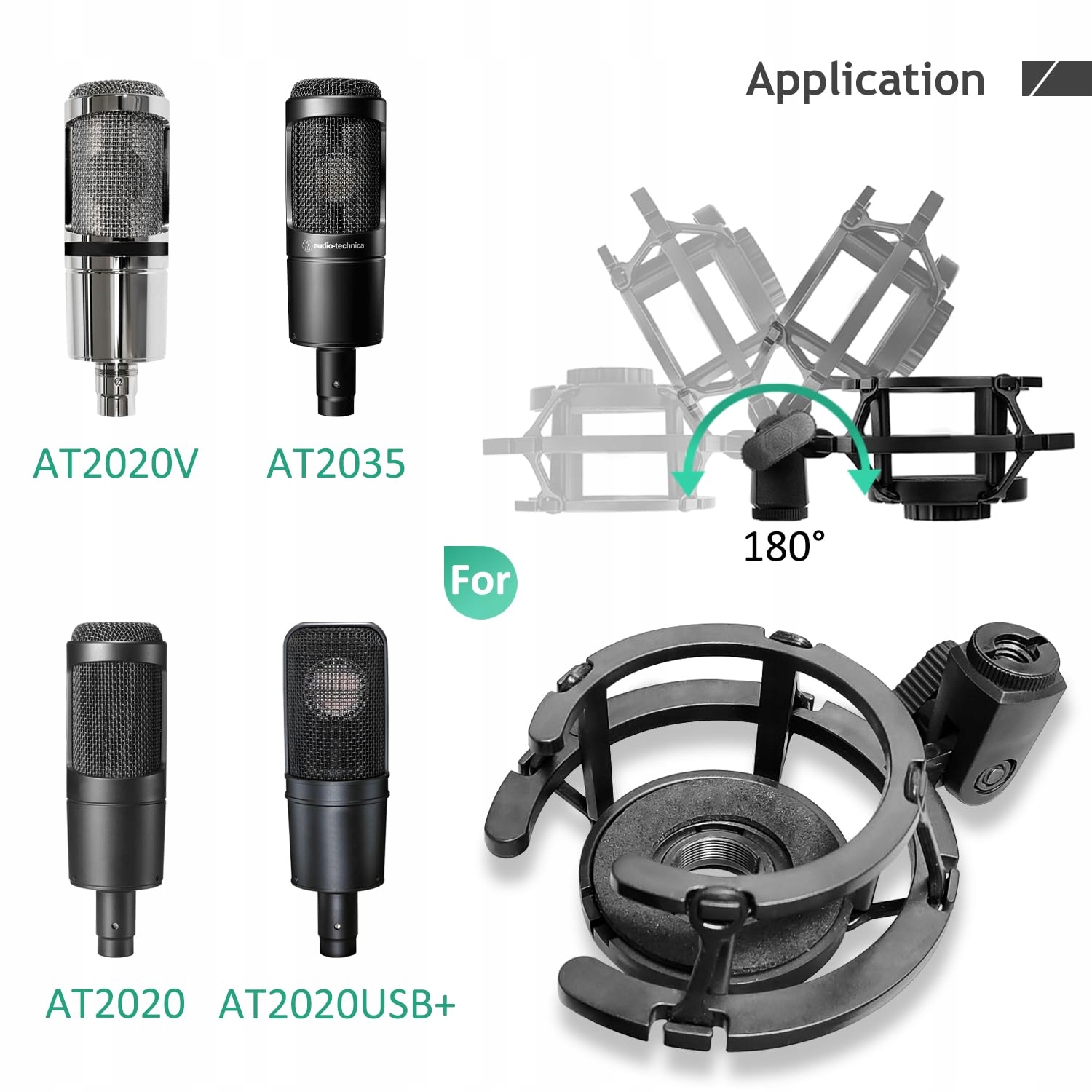 RIGYCH AT2020 Ramię Mikrofonowe Regulowane z Uchwytami i Osłoną Piankową — miniatura 2