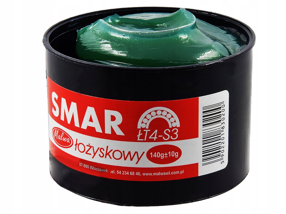 

Smar Łożyskowy Puszka 140g ŁT4-S3 Do Łożysk Malwa
