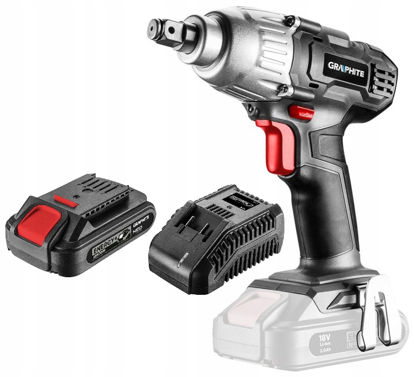 GRAPHITE Klucz udarowy aku Energy+ 18V 2AH