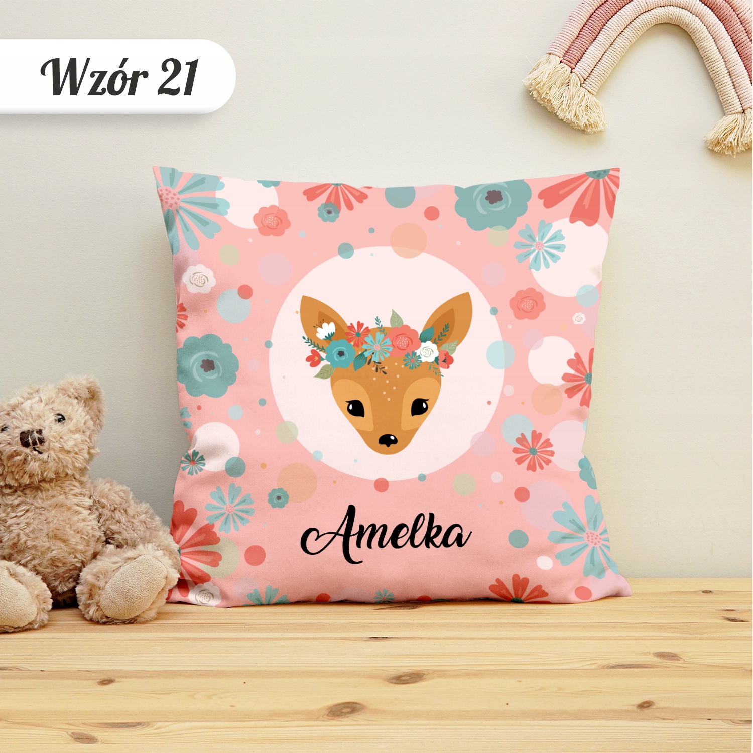 PODUSZKA Z IMIENIEM DZIEŃ DZIECKA PODUSZKA DO PRZEDSZKOLA DLA DZIECKA Marka bez marki