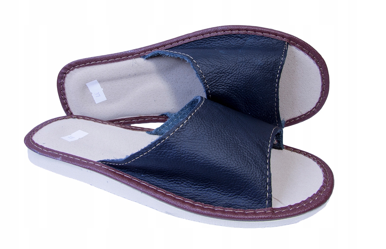 SKÓRZANE PANTOFLE DOMOWE, KAPCIE DOMOWE rozmiar 41 Kod producenta Pantofle Kamila