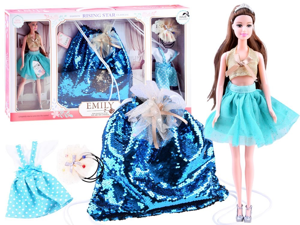 Emily Lalka modelka + plecak z cekinami ZA3542