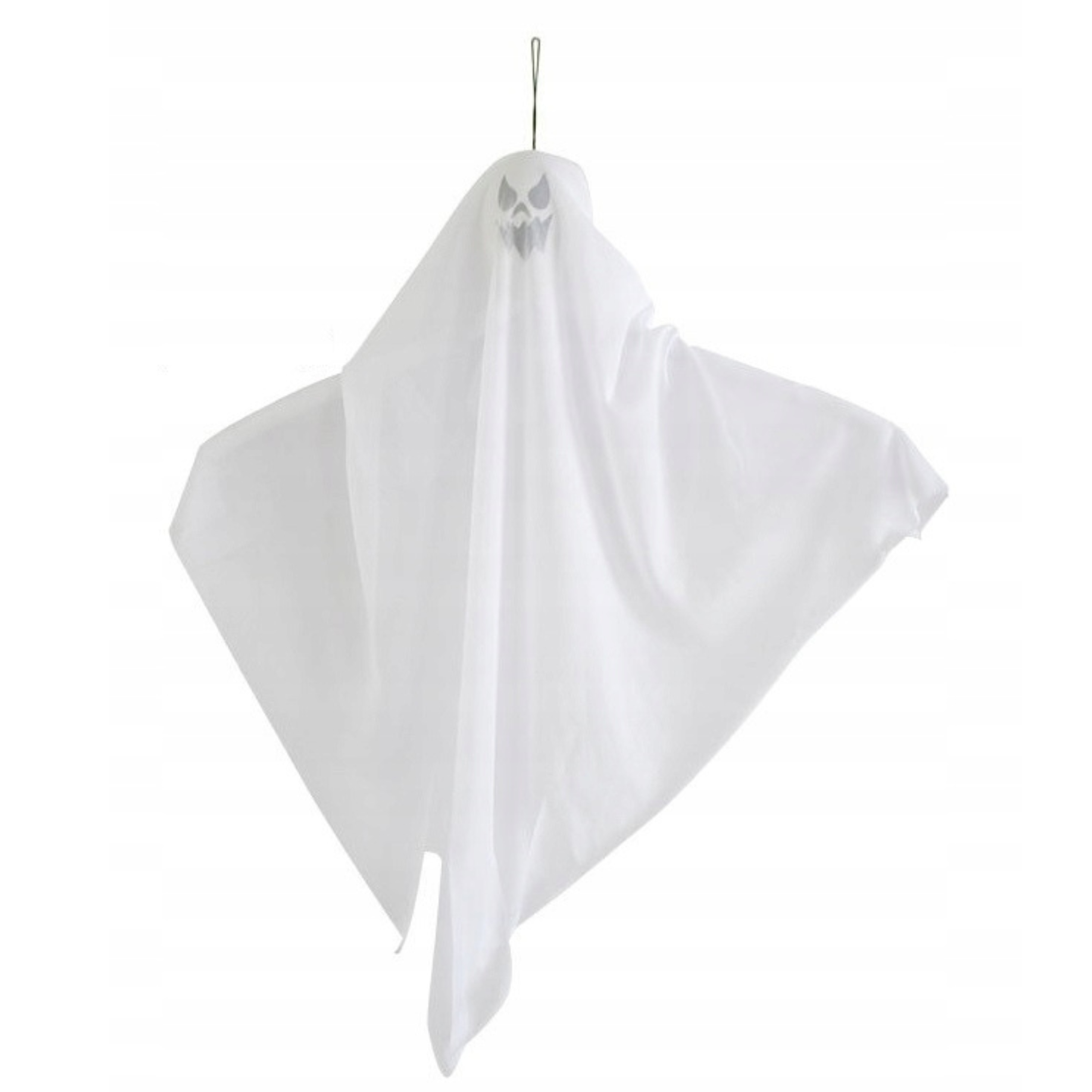 WISZĄCY DUCH HALLOWEEN DUSZEK DEKORACJA OZDOBA BIAŁY ZAWIESZKA 65 CM