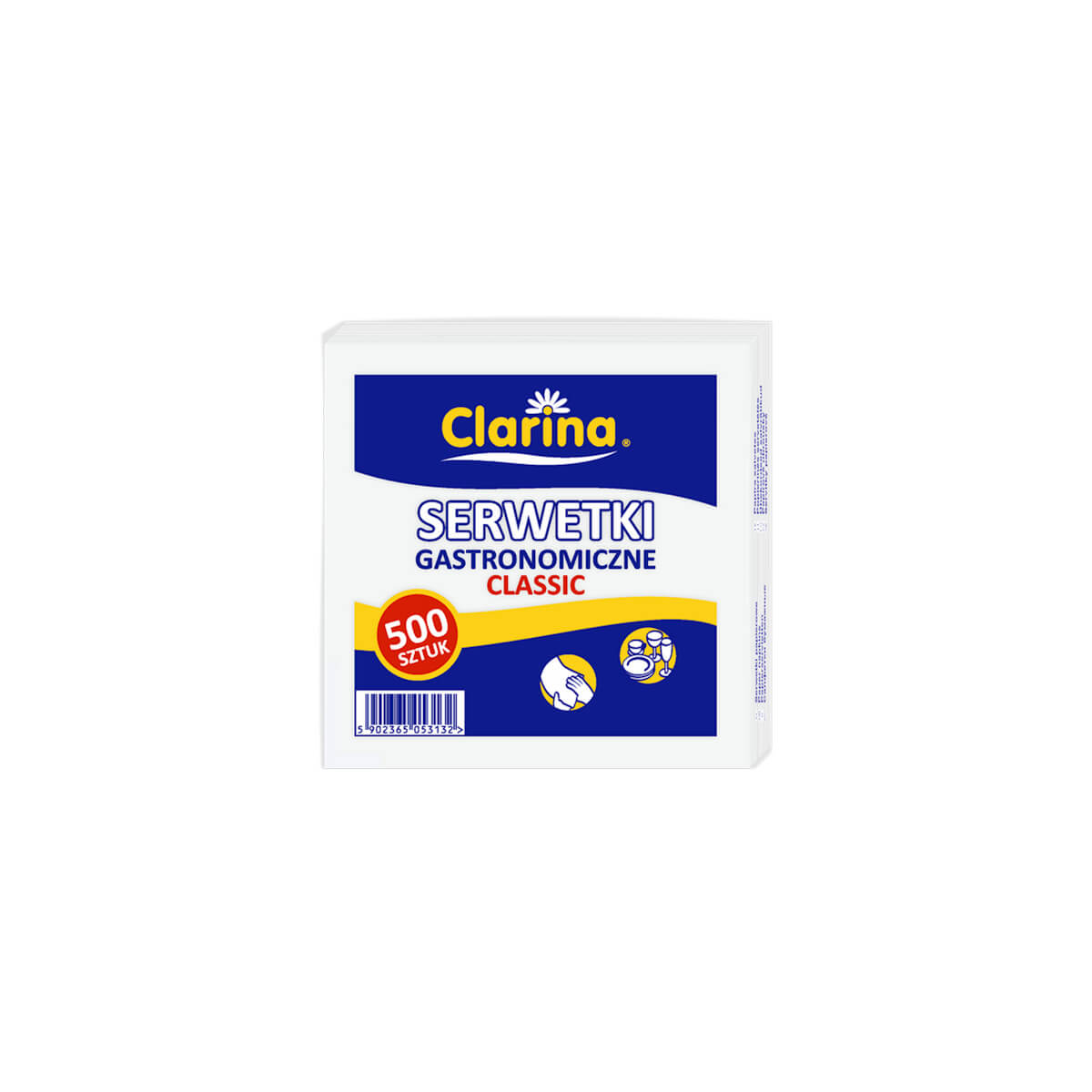 Serwetki jednowarstwowe białe 1w 15x15cm 500szt