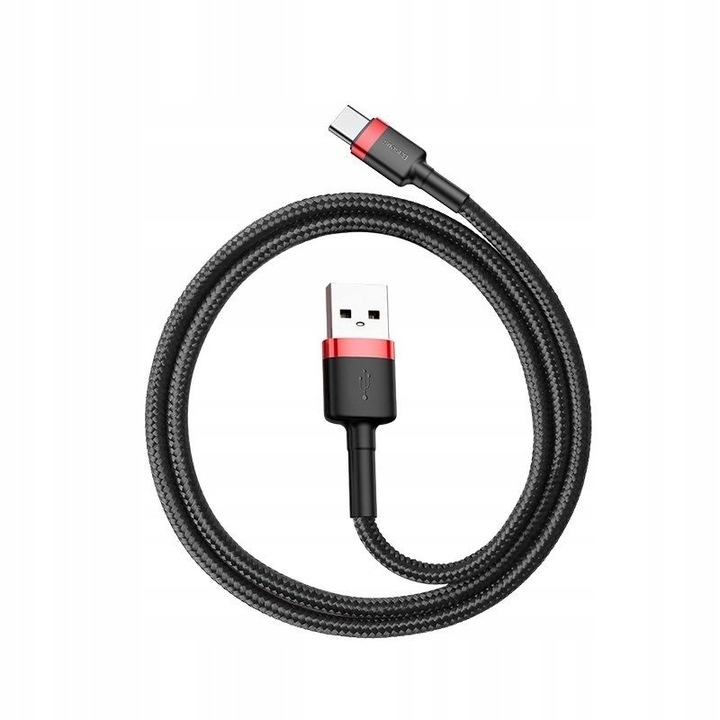 Mocny kabel USB-A - USB-C 2m Baseus w oplocie Szybkie ładowanie 2A typ C QC Marka Baseus