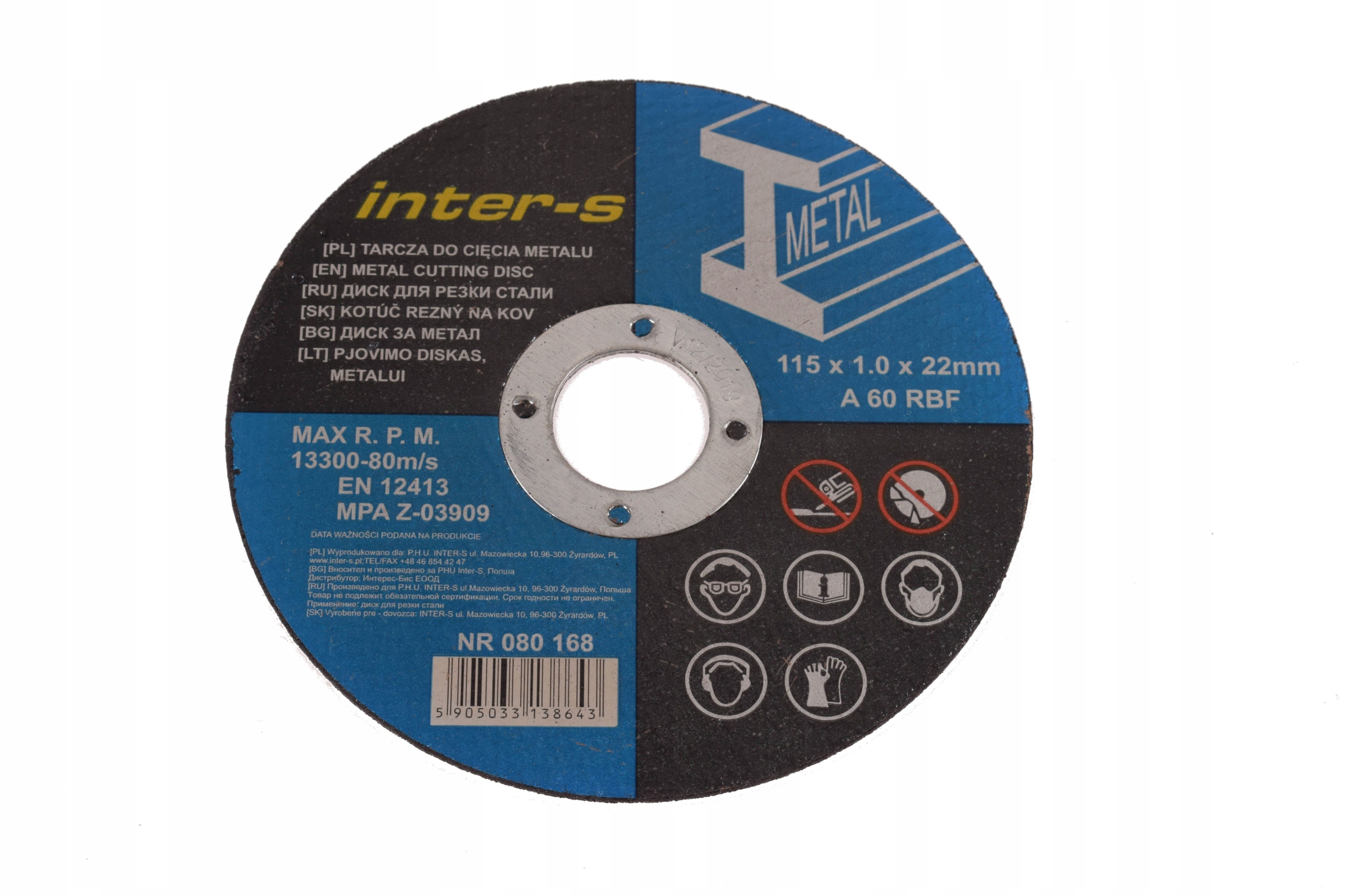 

Tarcza Do Metalu Płaska Do Cięcia 115x1 MM