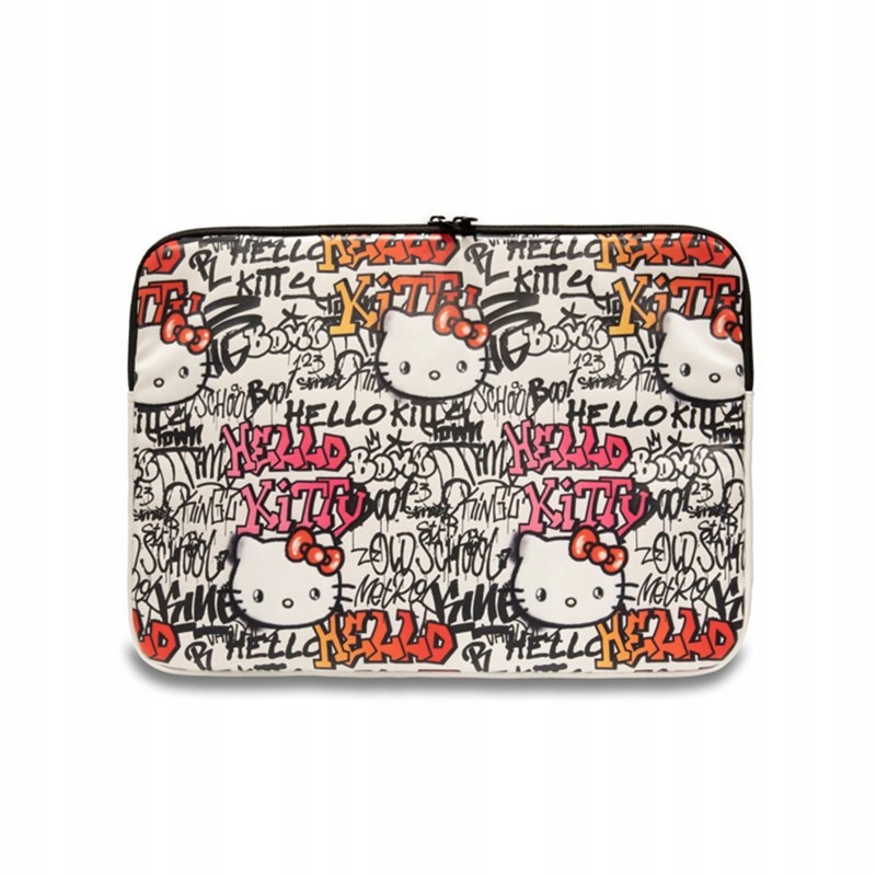 Hello Kitty Zip Pu Tags Graffiti Sleeve Etui na notebooka 13"