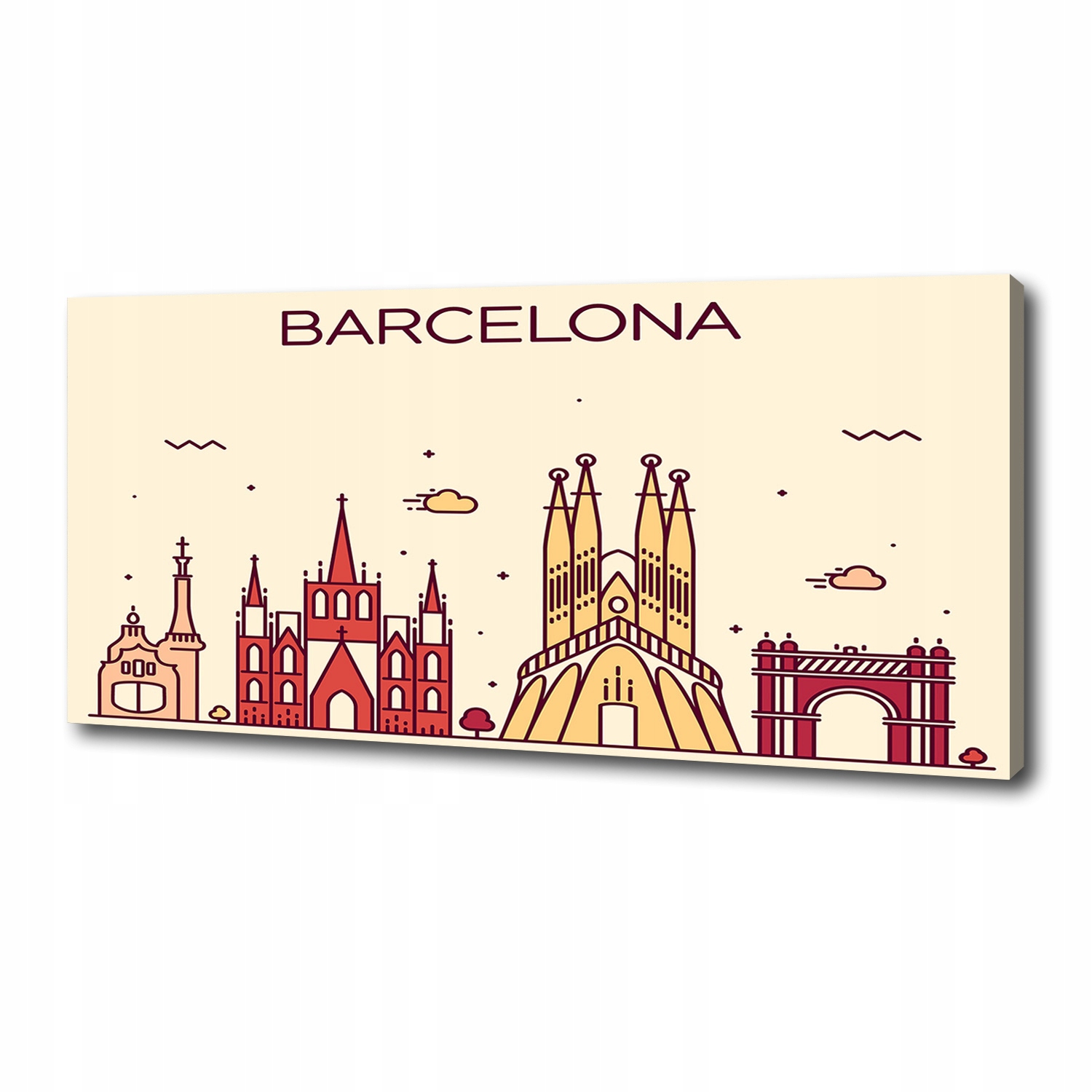 

Foto obraz na płótnie Napis Barcelona 125x50 cm